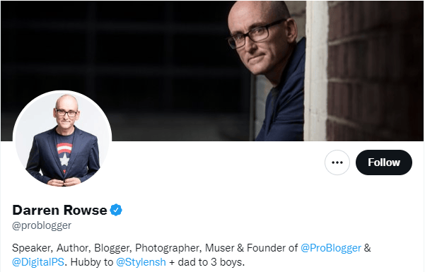 Darren Rowse Twitter Account